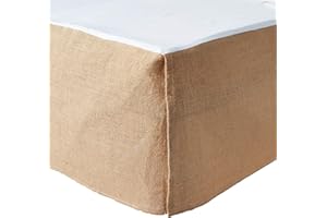 GREENLAND HOME FASHIONS Greenland Home Burlap Bed Skirt, Natural, Queen