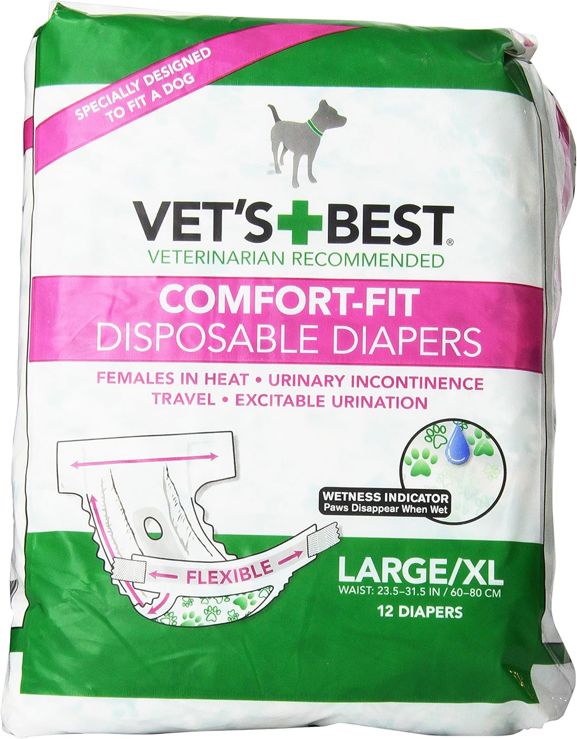 vet's best diapers for dogs