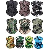 SATINIOR 10 Pieces Neck Gaiter Scarf Bandanas Balaclava Cooling Breathable Face Mask for Men Women Outdoor Sports
