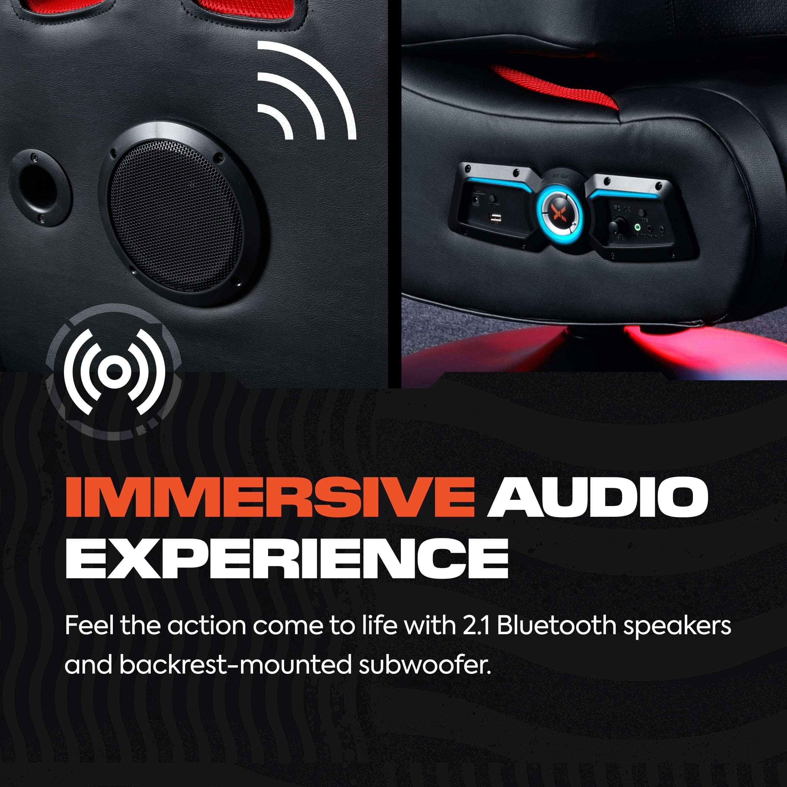 X Rocker Vibe 2.1 Bluetooth Pedestal Gaming Chair, With Wireless Audio