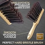 Newman and Cole Natural Wooden Hand Brush Hard Synthetic Bristle view 2