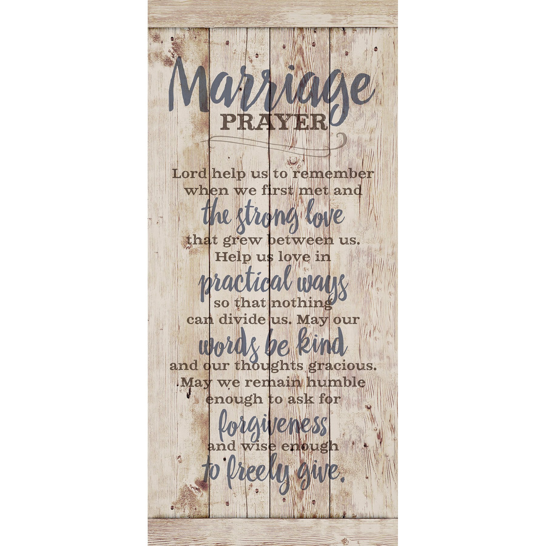 Dexsa Marriage Prayer…New Horizons Wood Plaque