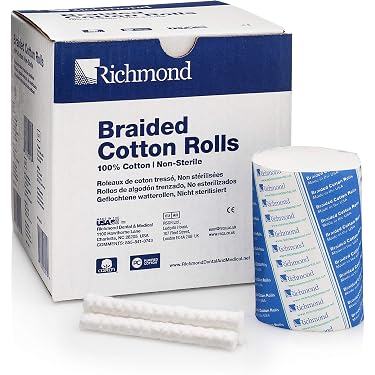 Roules De Coton Dentaire – Lot De 200 Pièces – 100% Coton, Haute Absorption – Pour Soins Dentaires, Chirurgie Ou Bricolage De Précision