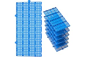 XYVOLTIC 6 Packs Lightweight Plastic Pallets for Basement Storage, 23.6 x 11.8 x 1.18 Small Stage Platform for Garage, Basement, Attic Flooring