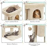 Yaheetech Cat Tree Tower for Kitten Cats Beige with Top Perch Condo view 4