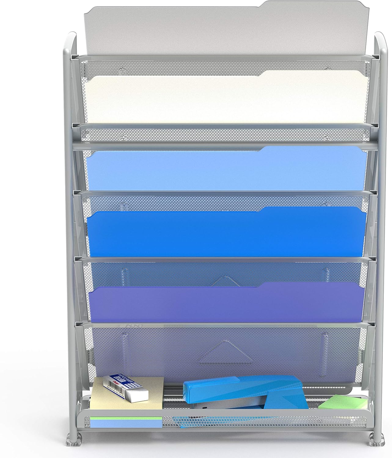 SimpleHouseware 6 Tier Wall Mount Document Letter Tray Organizer, Black : Office Products