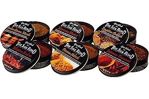THE SILK ROAD A GLOBAL TASTING EXPERIENCE Exotic Spice Blends 6-Pack Gift Set from The Silk Road Restaurant, No Salt | All Natural Seasoning | Vegan | Gluten Free Ingredients | NON-GMO | No Preservatives