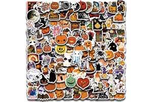300 PCS Halloween Pumpkin Stickers,Waterproof Vinyl Water Bottle Stickers