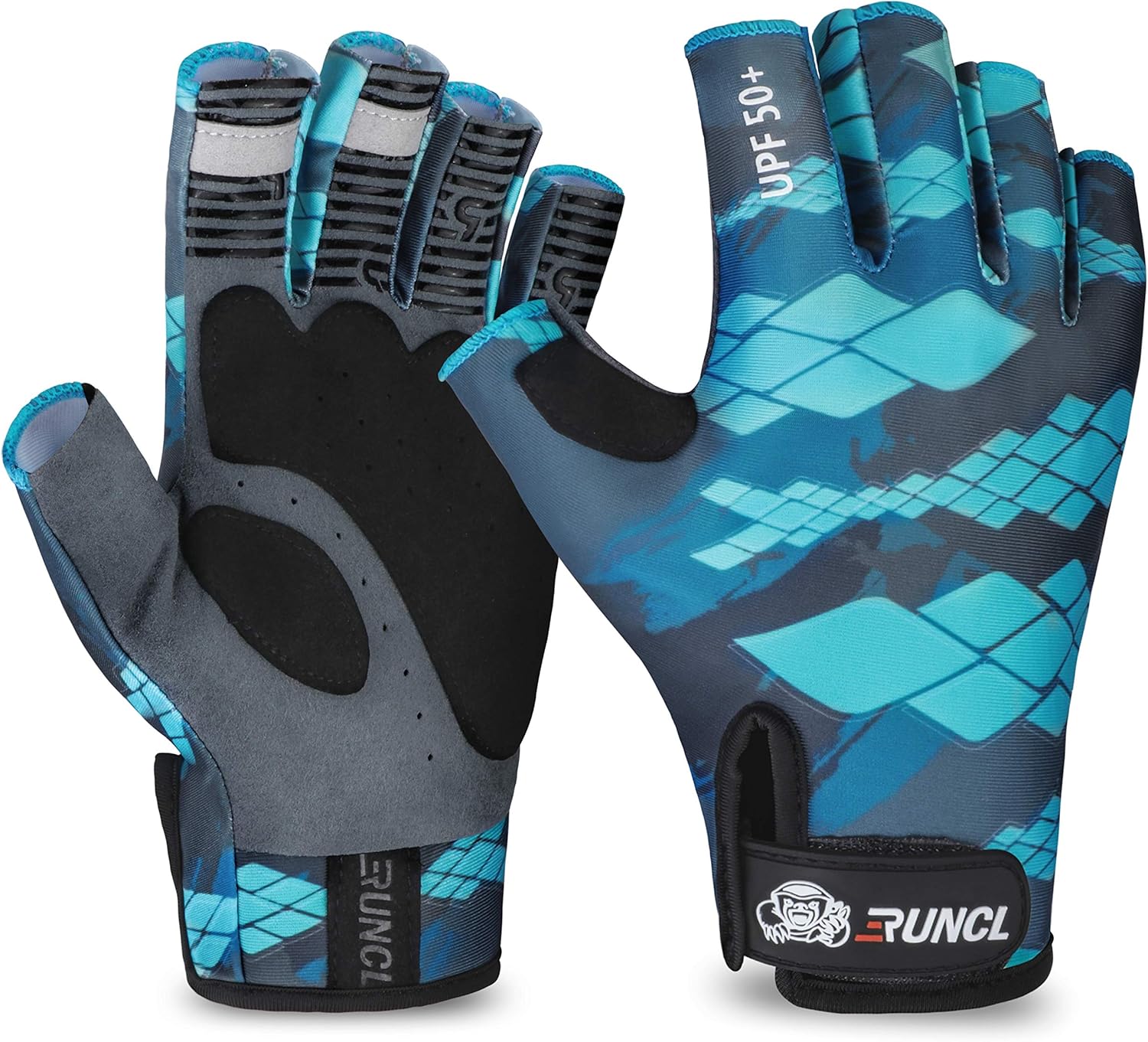 RUNCL Fingerless Gloves RAGUEL, Fishing Gloves, Sun Gloves UPF 50