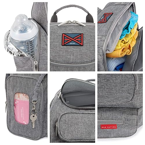 Bag Nation Extra Large Diaper Bag Backpack with Changing Station