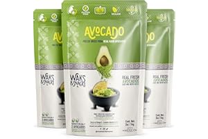 WAKS & SNACKS Freeze-Dried Avocado | 100% Fresh Hass Avocados, Perfect for Toast | Energizes Camping & Hiking Meals | Lightweight, Vegan, Gluten-Free | 2 Avocados | 2 oz, 3-Pack
