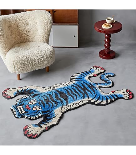 SOPH - BRISTOL TIGER SMALL RUG MAT SOPH. ソフ　ラグ 3D Tiger Rug Soft Animal Shape Tufting Carpet Children Room