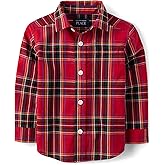 The Children's Place Big Boys' Long Sleeve Poplin Button Down Shirt