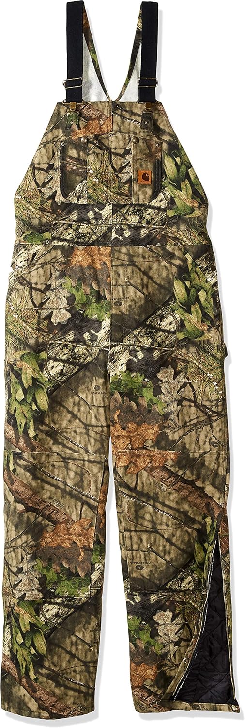 Carhartt Men's Big & Tall Quilt Lined Camo Bib Overalls: Clothing
