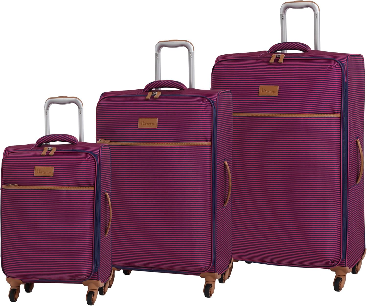 it luggage stripe 4 wheel suitcase