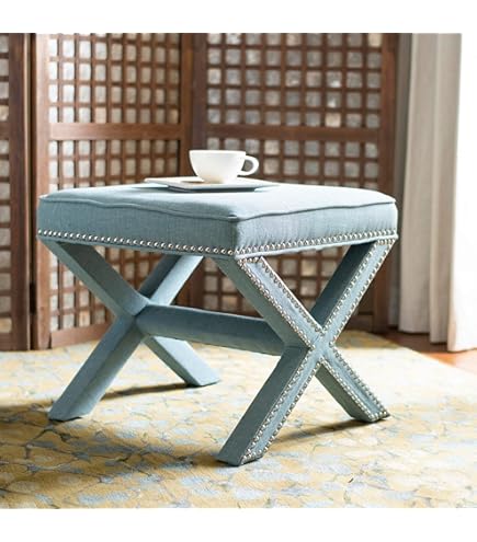 Amazon.com: Safavieh Home Collection Palmer Sky Blue with Silver