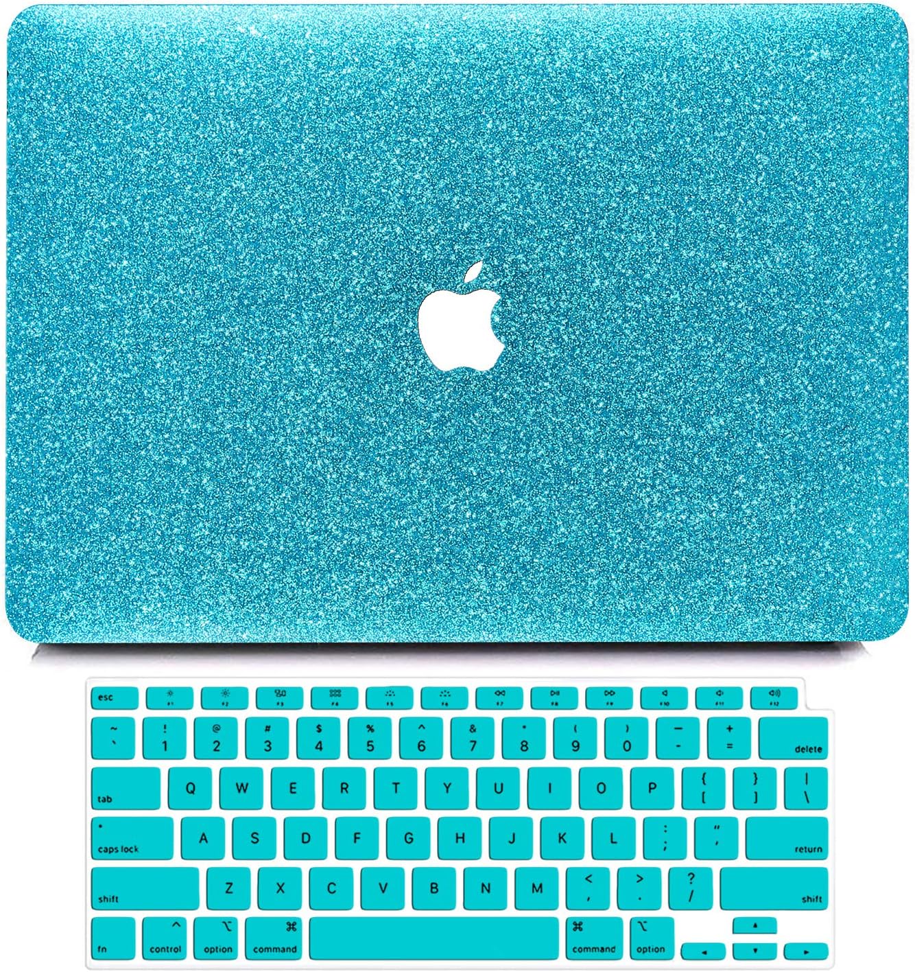 B BELK MacBook Air 13 inch Case 2020 2019 2018 Release A2337 M1 A2179 A1932 with Touch ID, Glitter Sparkly Girly Smooth Hard Shell Cover with Keyboard Cover, MacBook Air 2020 Case with Retina Display