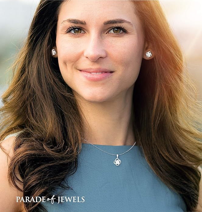 金盒特价 Parade of Jewels 纯银镶钻 耳环项链套装 礼盒装 6.5折$97.99 海淘转运到手约￥666