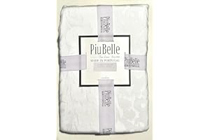HOME GOODS Piubelle Piu Belle Portugal 100% Cotton-Hotel Luxury Matelasse All Season, Lightweight Quilt Coverlet Bedspread Textured Raised Patterns (Queen (U.S. Standard), Fancy), White