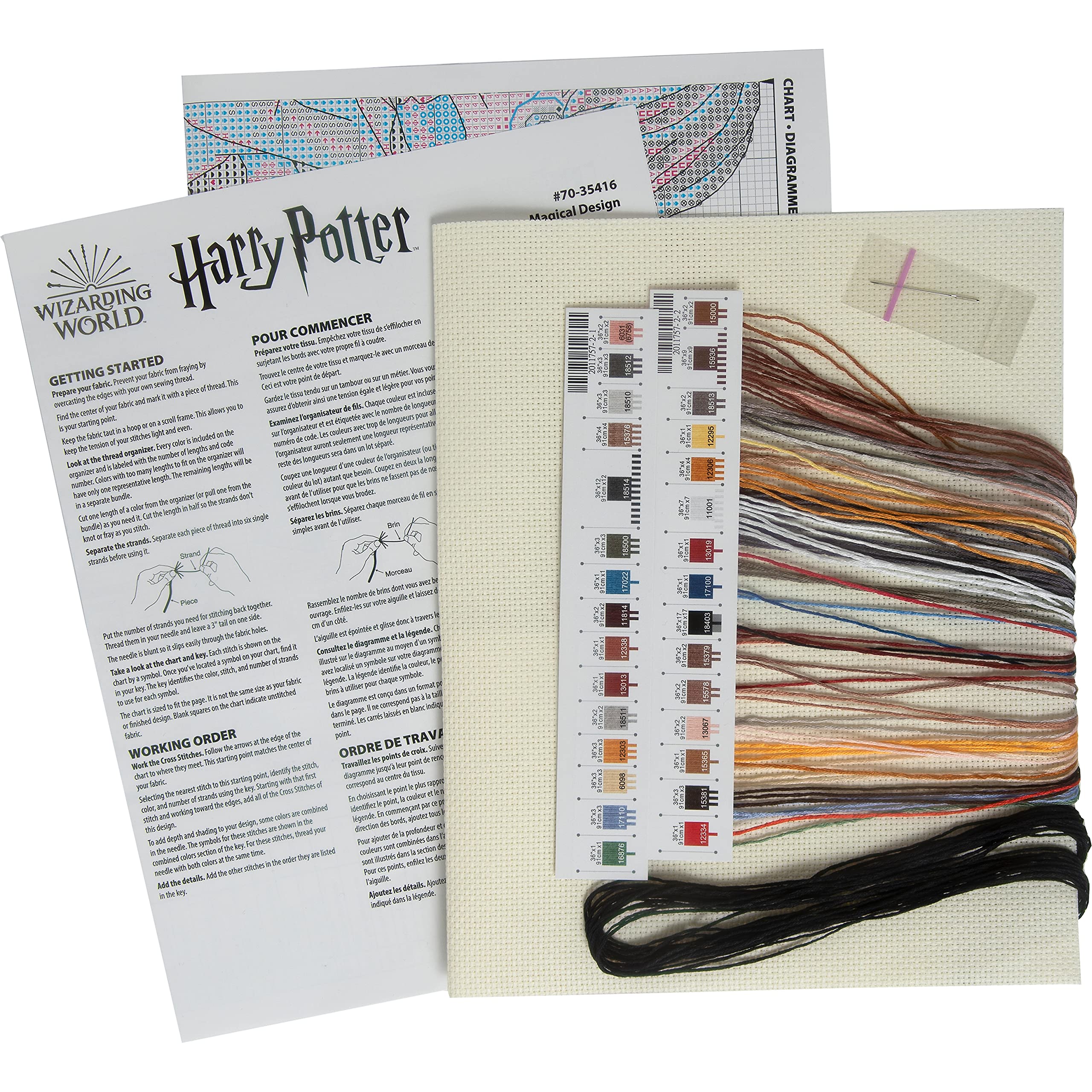 Dimensions 70-35416 Magical Design Harry Potter Counted Cross Stitch Kit for Beginners, 11