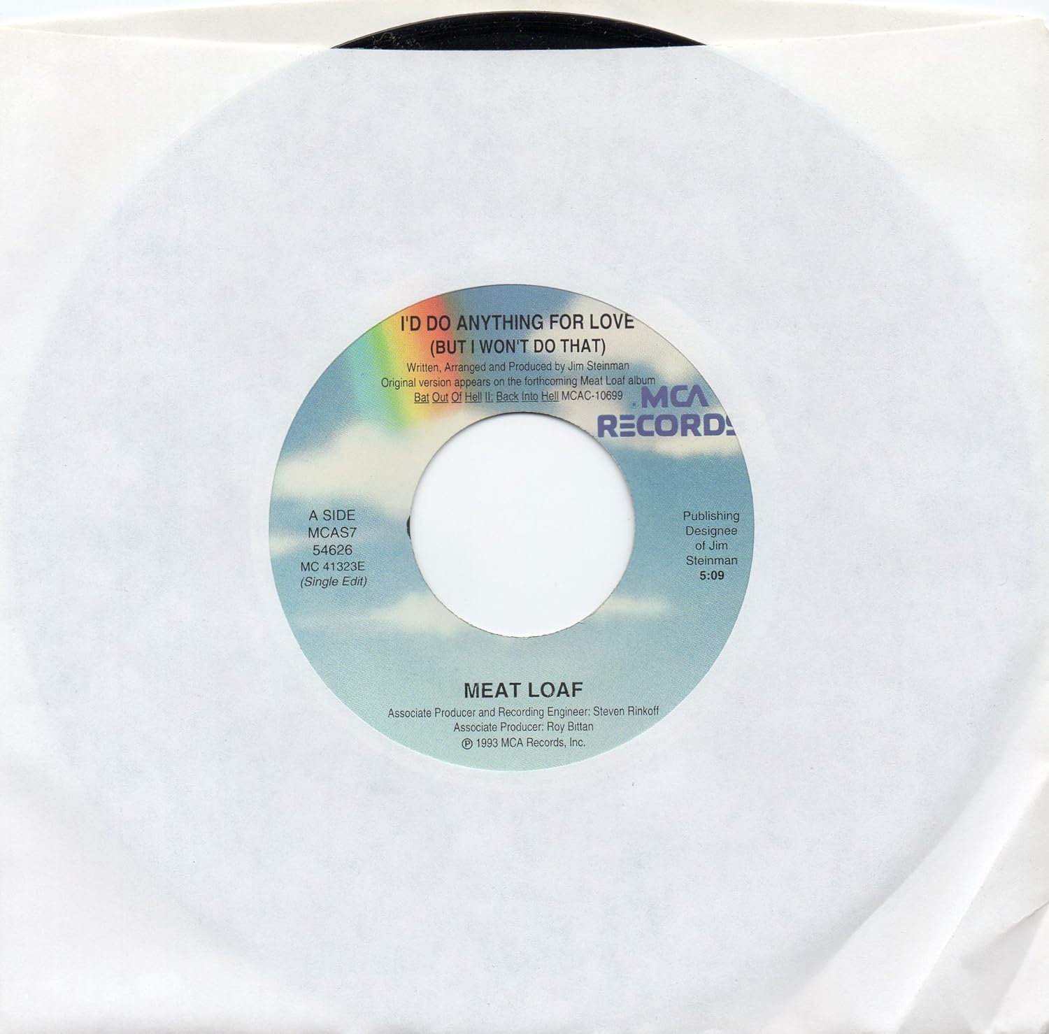 MEAT LOAF I'd Do Anything for Love (But I Won't Do That) / I'd Do