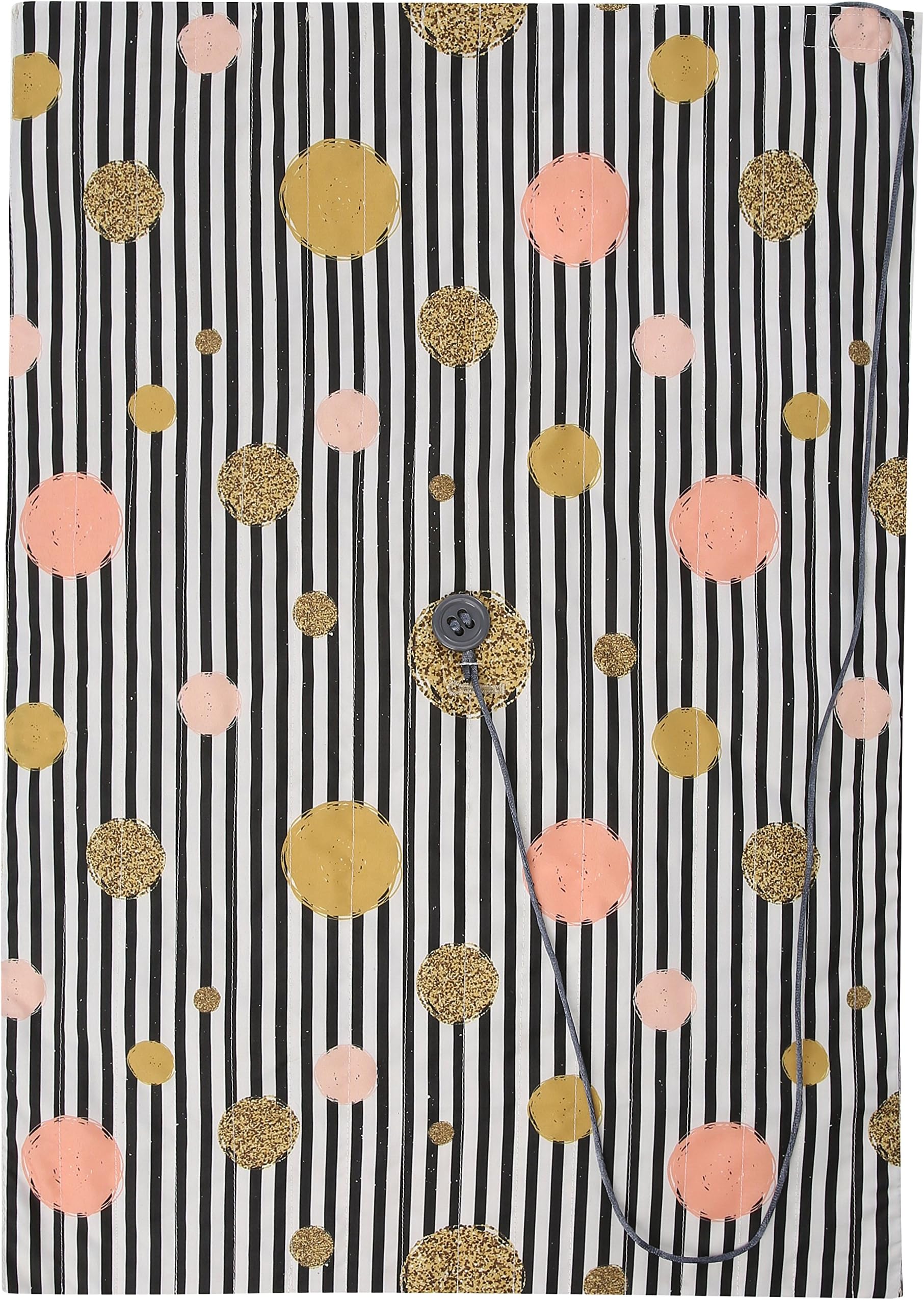 One Size Reversible/Re-Usable Fabric Gift Wrap with 1 Sheet - Stags & Stripes