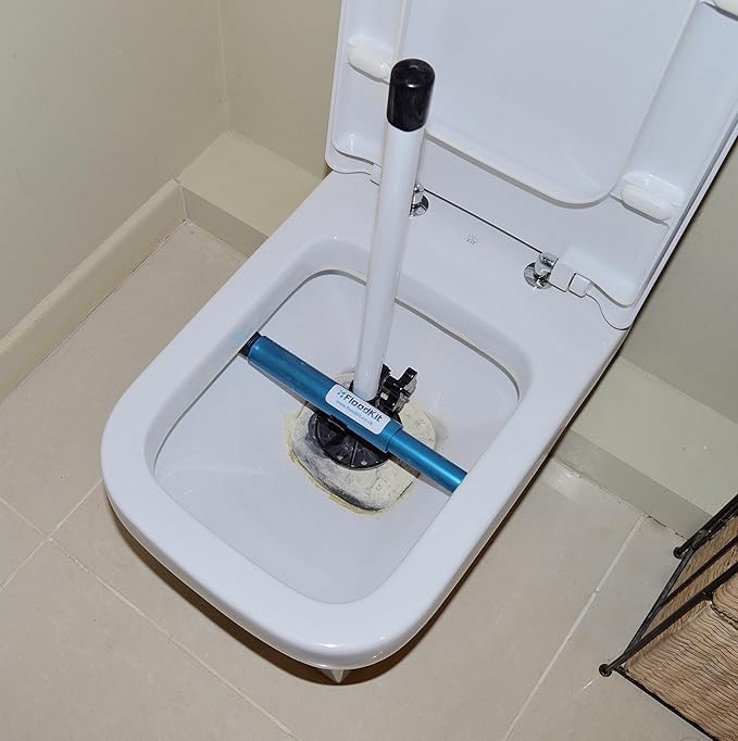 FloodKit Toilet Stopper for providing flood protection to downstairs