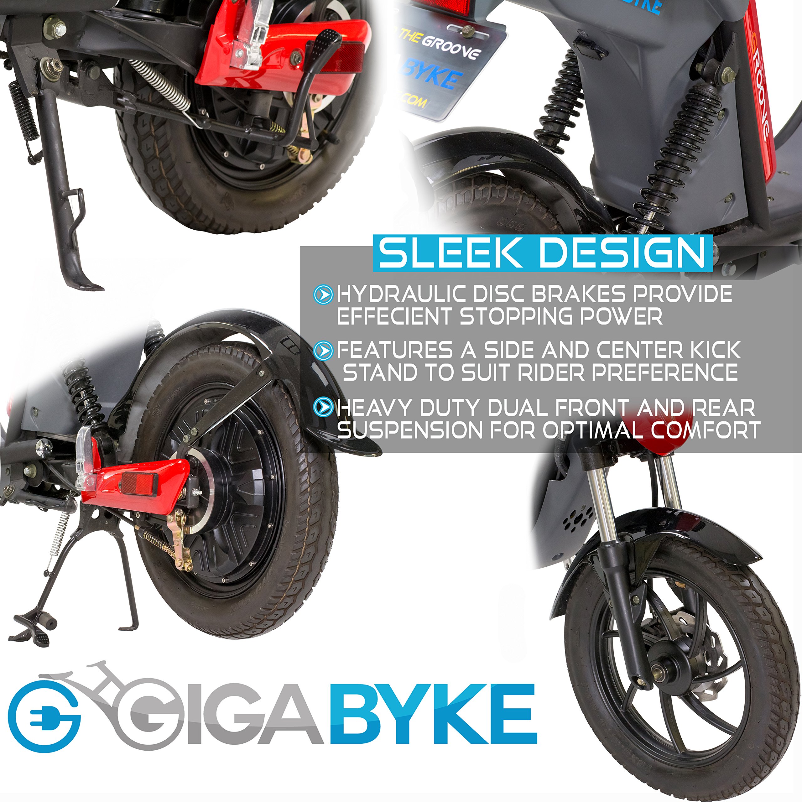 GigaByke Groove 750 Watt Motorized EBike Street Legal Electric Moped