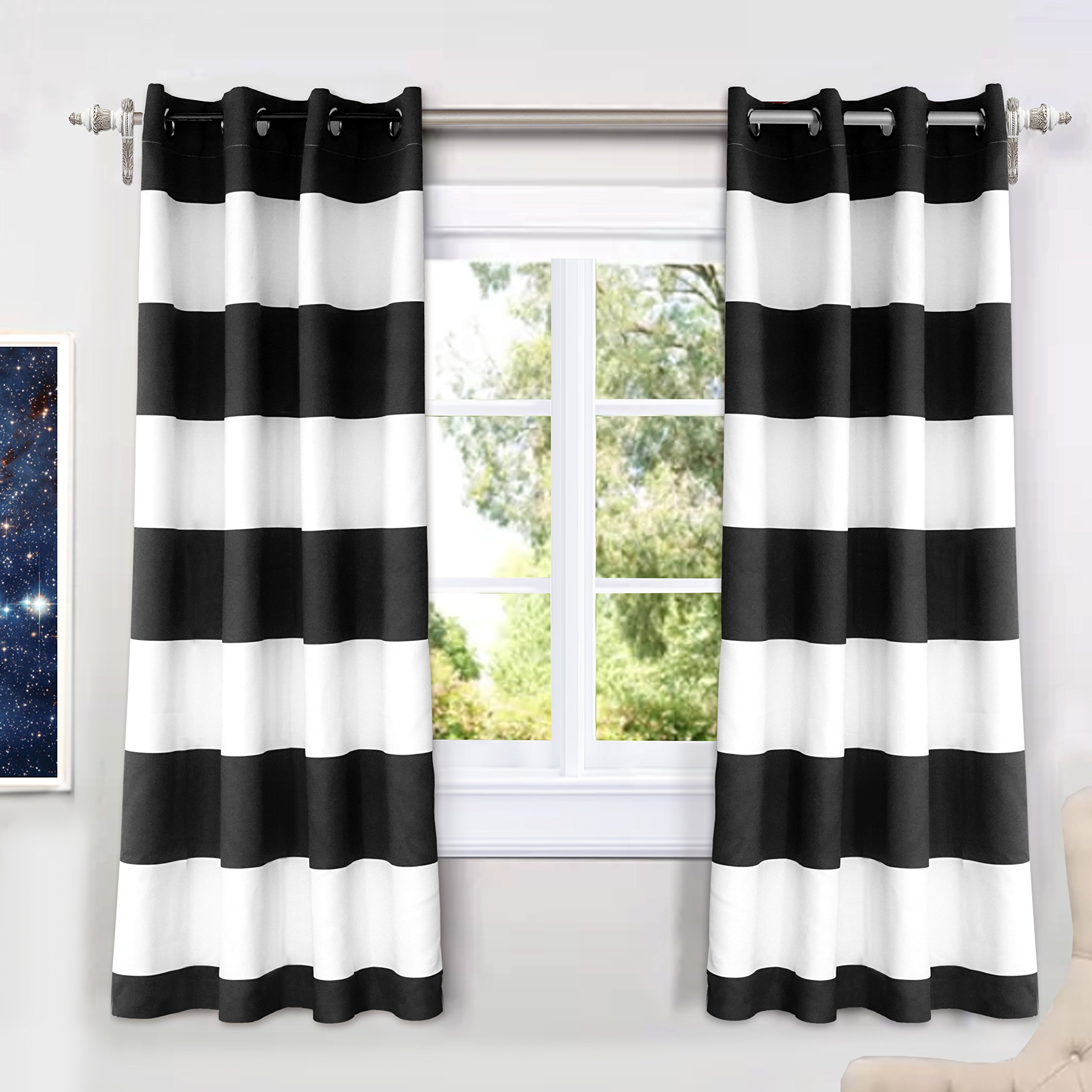 DriftAway Mia Stripe Room Darkening Grommet Unlined