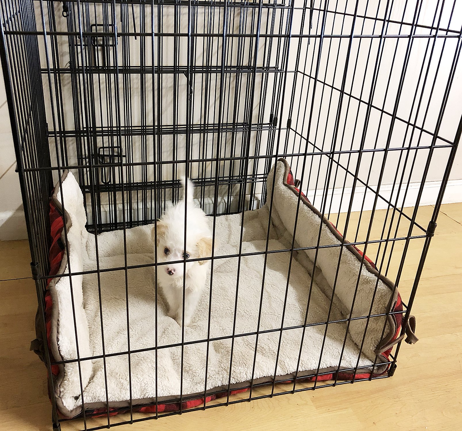 Tirrinia Foldable Pet Bed Small Medium Dogs Cats Ultra-Soft Plush Pet Mat Travel Car Camping Washable 38\