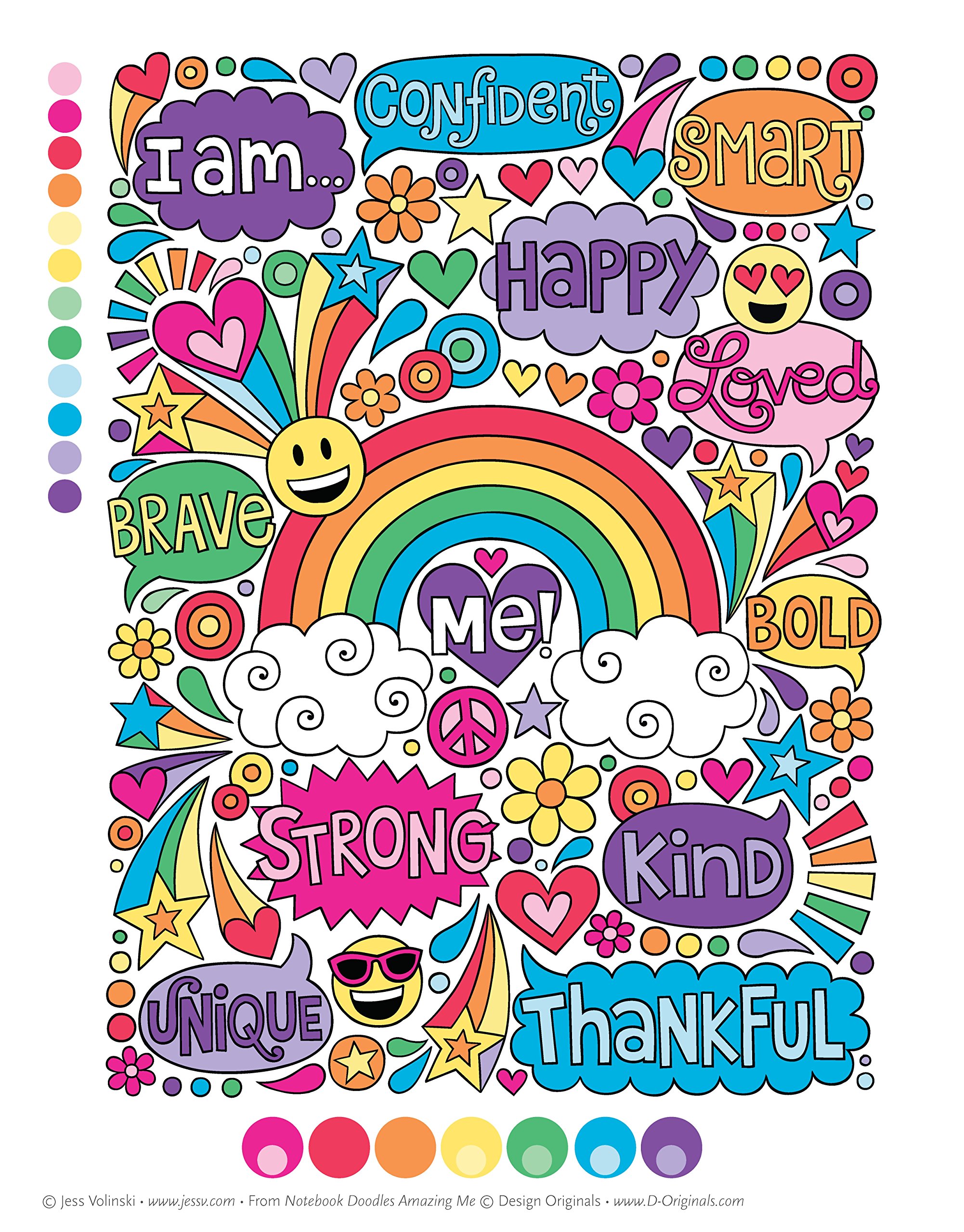 Notebook Doodles Amazing Me!: Coloring & Activity Book (Design Originals) 32 Inspiring Designs; Beginner-Friendly Empowering Art Activities for Tweens, on Extra-Thick Perforated Paper