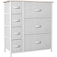 YITAHOME Dresser with 7 Drawers - Fabric Storage Tower, Organizer Unit for Living Room, Hallway - Sturdy Steel Frame, Wooden Top & Easy Pull Fabric Bins