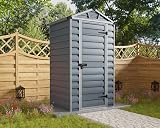 Palram Canopia SkyLight Tool Shed 4x3 Dark Grey Polycarbonate Rust Resistant UV view 2