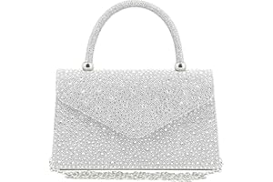 Naimo Glitter Rhinestone Evening Bag Dazzling Clutch Crossbody Shoulder Handbag Wedding Party Prom Purse