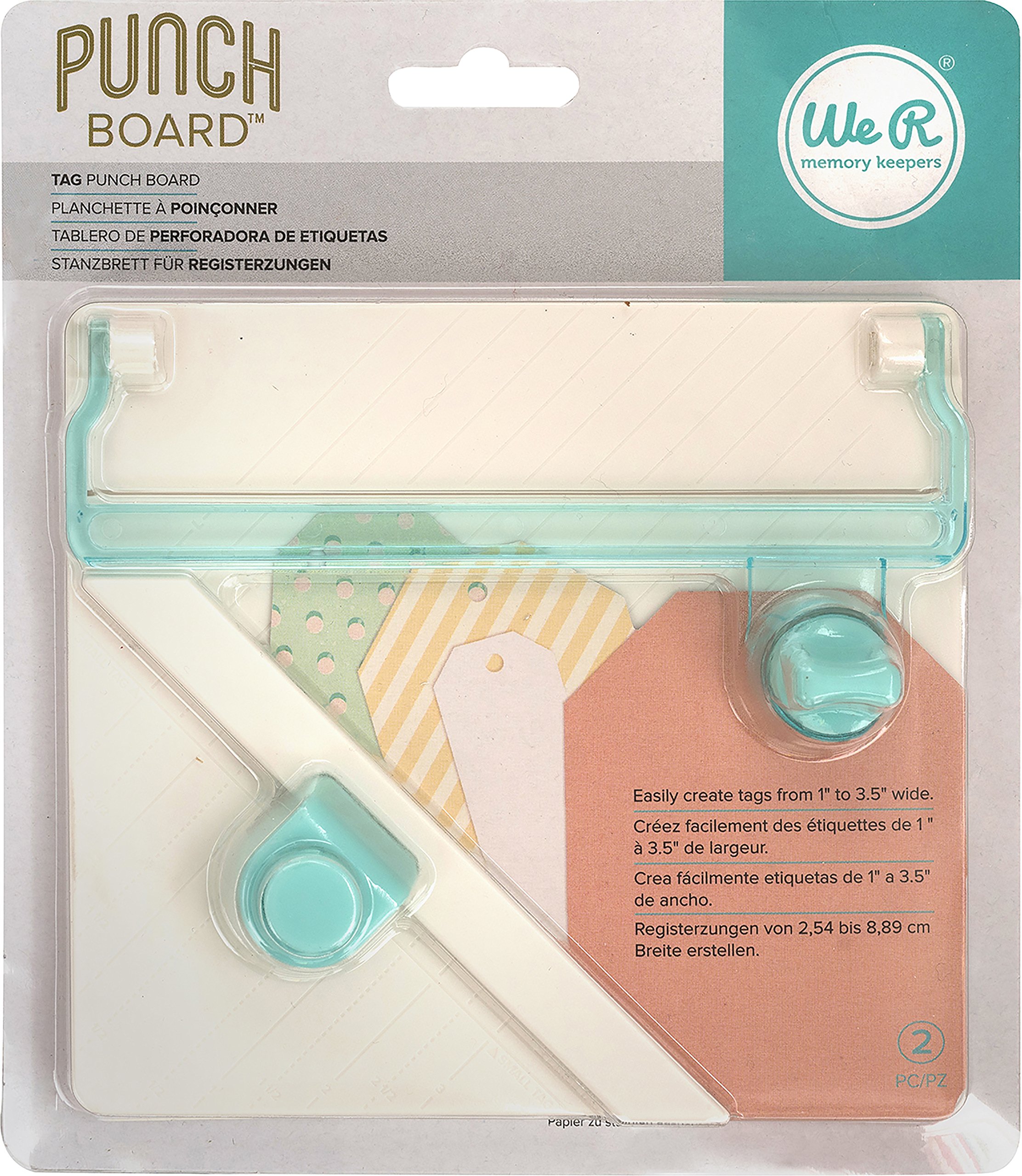 We R Memory Keepers Tab Punch Board,Off White,18.8 x 16.3 x 4 cm