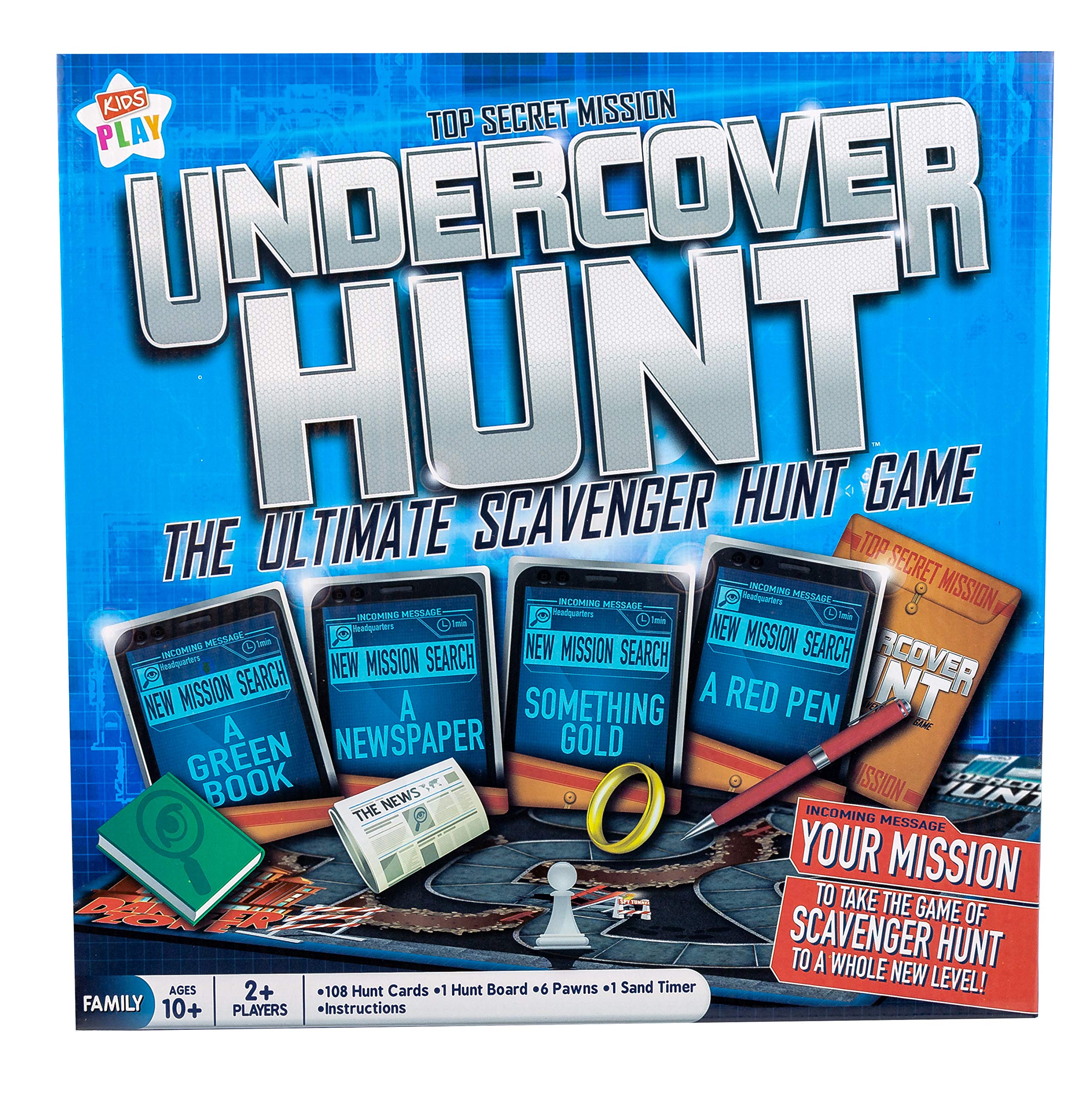 Kids Play - Activity Undercover Hunt Game - Family Board Games Idea for Kids - Modern Board & Card Game - 2 or More Players - Fun Games for Everyone - 10+ Years
