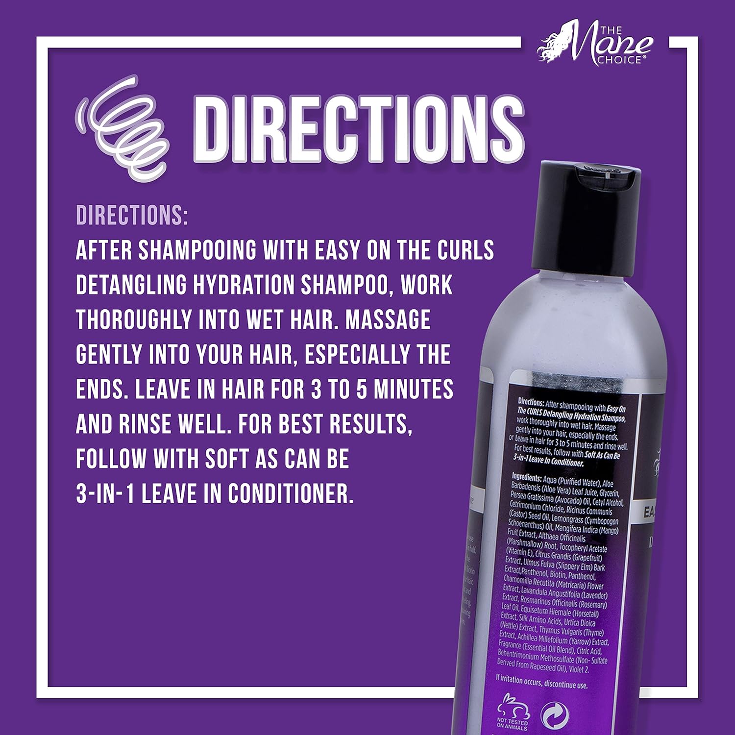 Amazon Com The Mane Choice Easy On The Curls Detangling Hydration Conditioner Biotin Avocado Oil And Vitam E To Clean Nourish Hydrate Your Curly Hair 8 Ounces 230 Milliliters Beauty