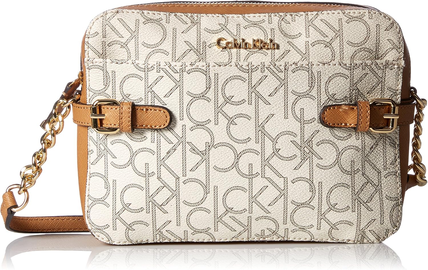 Calvin Klein Hudson Monogram Top Zip Crossbody Handbags