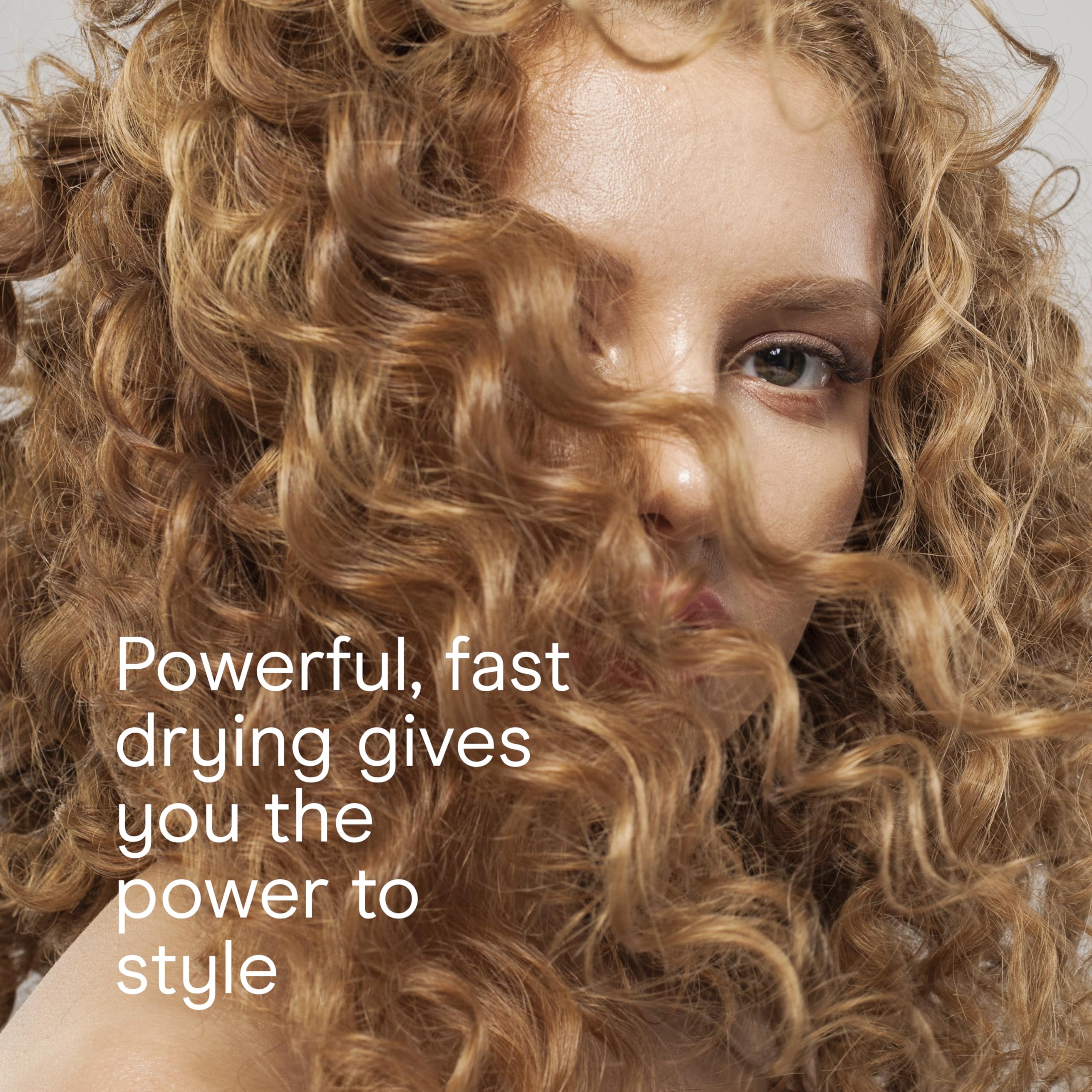 INFINITI PRO CONAIR Hair Dryer with Innovative Diffuser, Enhances Curls and Waves While Reducing Frizz, Dark Blue