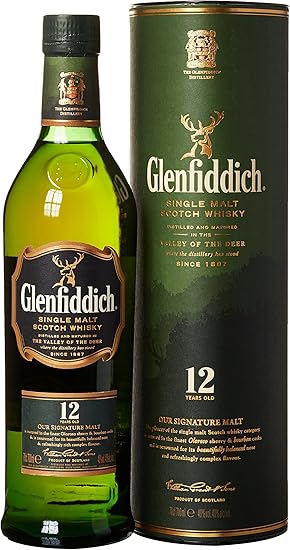 Glenfiddich Single Malt Scotch Whisky 12 Years Old Our Signature Malt 70cl Amazon Co Uk Grocery