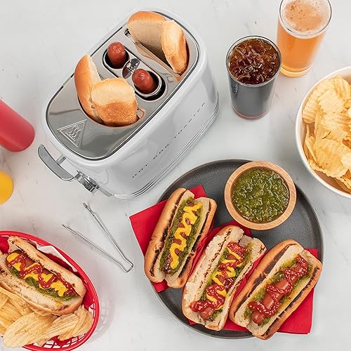 HOT Pop Up Hot Dog Toaster Amazon Nostalgia HDT900WHT Pop