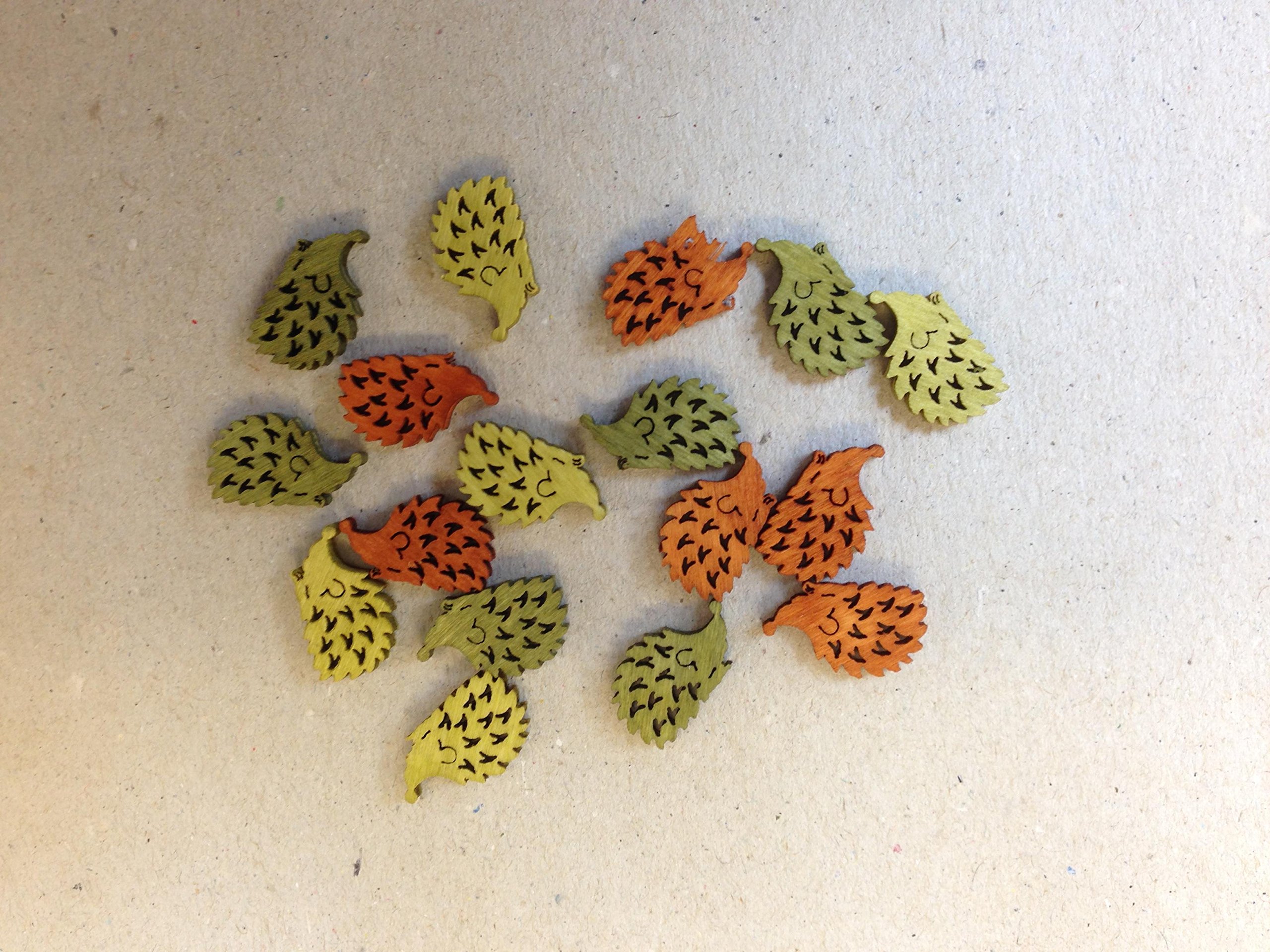 Christmas Embellishments - Small Wooden Winter Hedgehogs