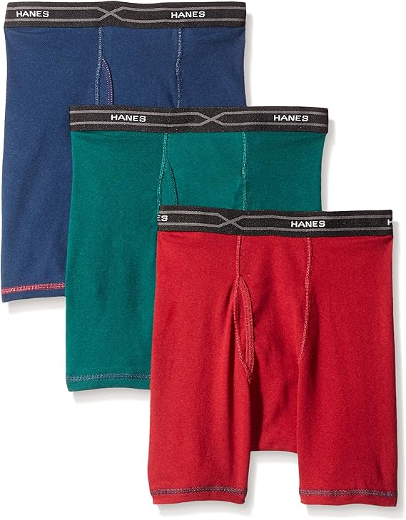 Hanes Men's 3Pack XTemp Comfort Cool Dyed Boxer Brief Buy Online at