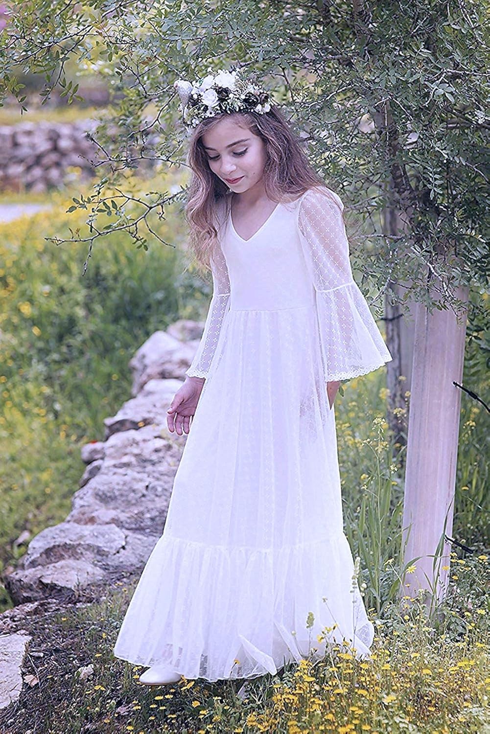 bohemian flower girl dresses for sale