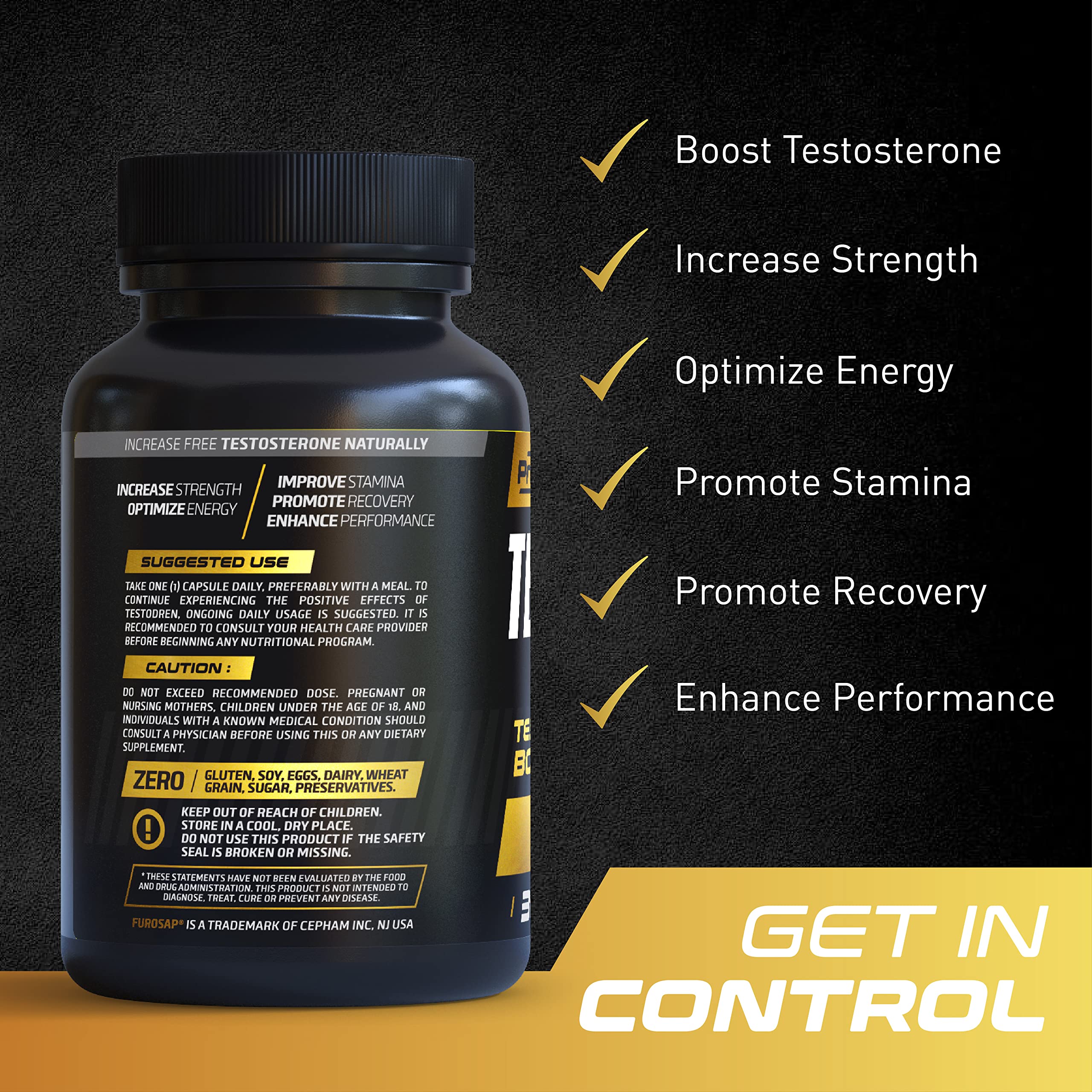PrimeGENIX Testodren Advanced Testosterone Booster for Men | Natural Stamina, Endurance, Energy & Strength Enhancing Supplement | Lean Muscle Builder | Sports Nutrition Testosterone Booster