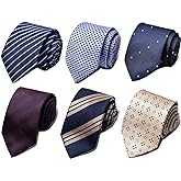 Passabin Tie For Men Necktie Woven Jacquard Neck Ties Set 6 PCS