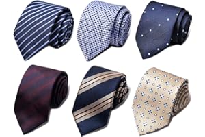 Passabin Tie For Men Necktie Woven Jacquard Neck Ties Set 6 PCS