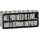 Primitives by Kathy Box Sign, 2.5-Inch by 6-Inch, German Shepherd
