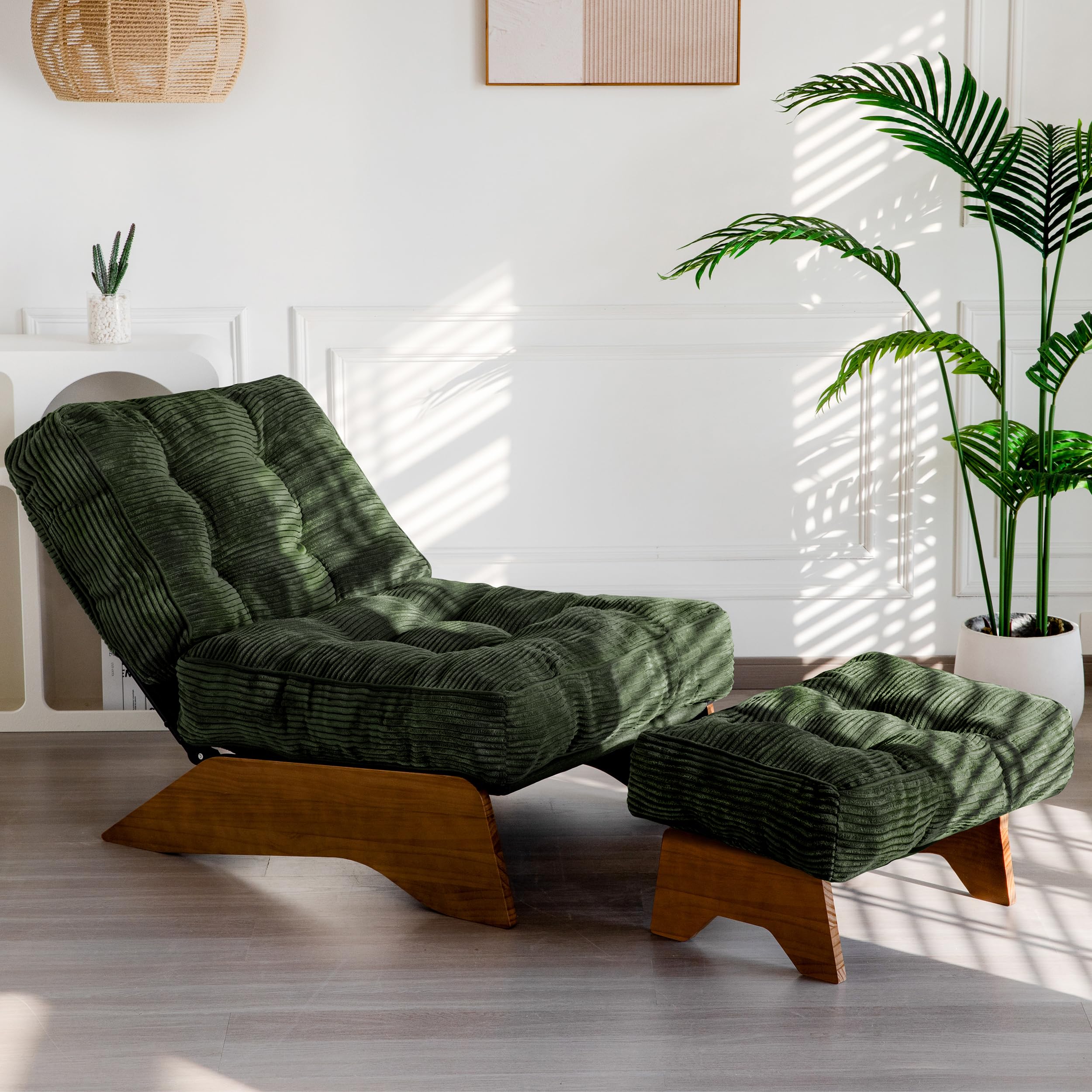 MAXYOYO Accent Chair with Ottoman, Lounge Chair with Adjustable Backrest