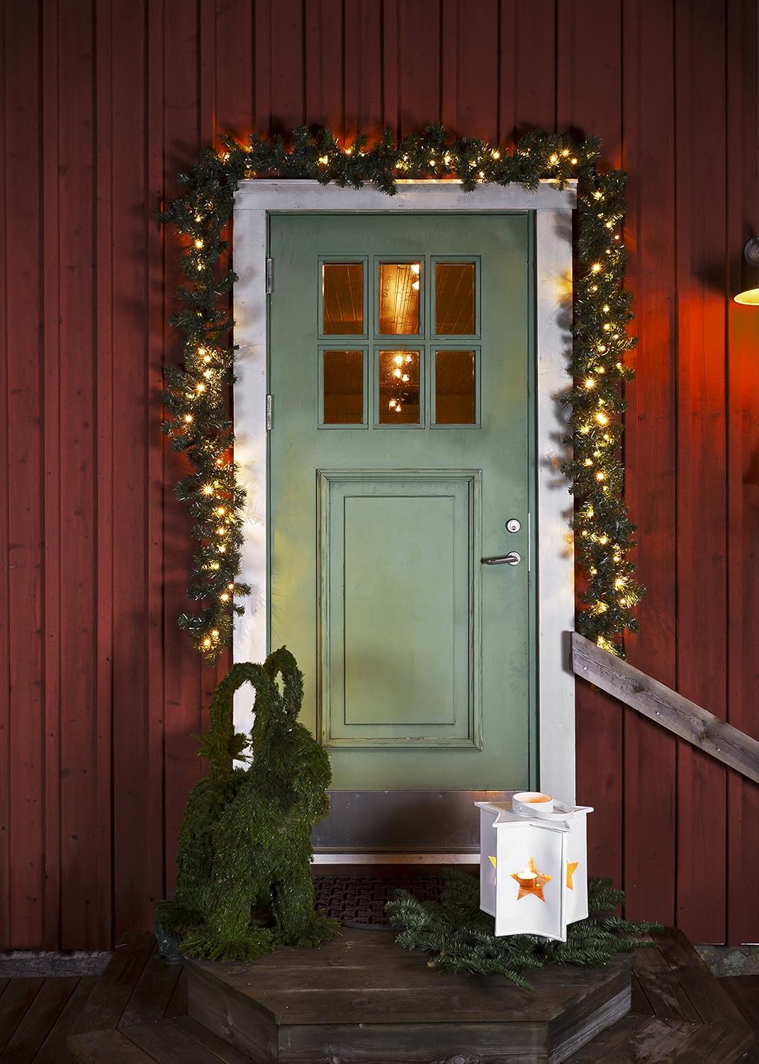 Konstsmide 2708-800 LED Spruce Garland/for Outdoor or Indoor Use (IP20) / 120 Amber White Diodes / 5m Garland/Green Cable, Warm White - Image 4